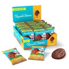 Russell Stover Chocolate Eggs - Caramel - 18ct Display
