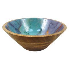 Mango Wood Decorative Bowl - Geode Print