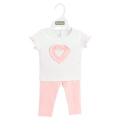 3-Piece Baby Clothing Set - Heart Applique