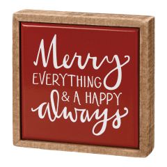 Mini Box Sign - Merry Everything and a Happy Always