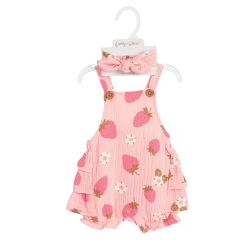 2-Piece Ruffled Baby Set with Sunsuit and Headband