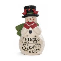 Snowman Figure - Friends Make the Season Merry