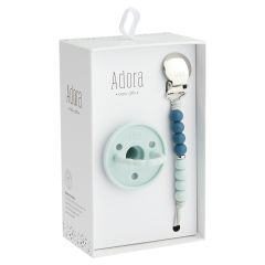 Silicone Pacifier Clip Gift Set - Blue