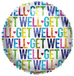 Get Well Colorful Foil Balloon