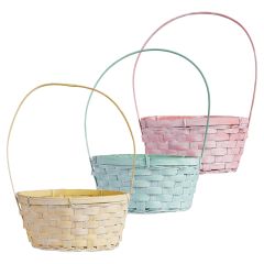 Pastel Easter Basket with 8 Inch Opening