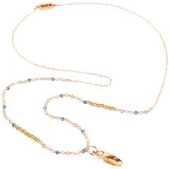 Breakaway Beaded ID Necklace - Tara - Gold Beads and Stones