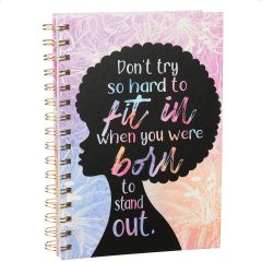 African American Expressions - Born to Stand out Spiral Journal