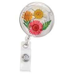 Acrylic Floral Badge Reels