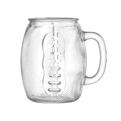 37-Ounce Glass Football Mug