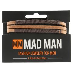 Mad Man Men's Madison Brown Leather Bracelet