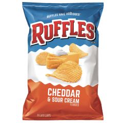 Ruffles Cheddar and Sour Cream Ridged Potato Chips - Extra Large Value Size