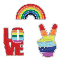 3 Piece Pride Rainbow Pin Set