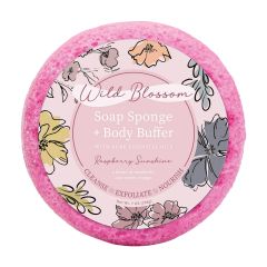 Wild Blossom Soap Sponge and Body Buffer - Raspberry Sunshine
