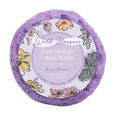 Wild Blossom Soap Sponge and Body Buffer - Berry Blossom