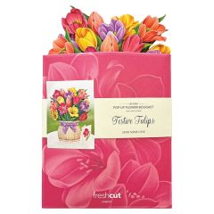 FreshCut Paper Flower Bouquet - Festive Tulips