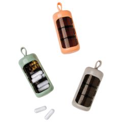 Capsule Pill and Vitamin Case with Keyring Loop 5