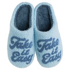 LOL Fuzzy Slipper Slides - Take it Easy - Small