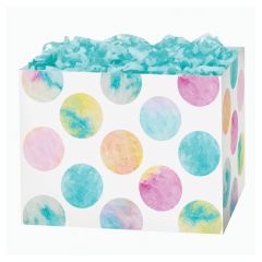 Gift Basket Box - Watercolor Dots - Large