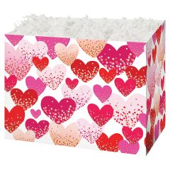 Gift Basket Box - Confetti Hearts - Small