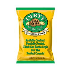 Dirty All Natural Potato Chips - Sour Cream & Onion - Large Single Serving Size