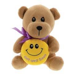 Get Well Soon Bear with Yellow Smile Face