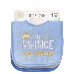 4-Piece Infant Bib Set - Prince