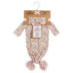 Photo Op Baby Cap and Gown Set - Pink Floral