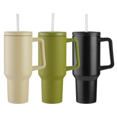 Stainless Steel Mug with Straw