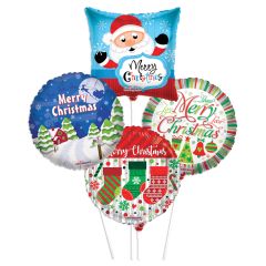 Pre-Inflated Mini Balloons On Sticks - 9 Inch - Christmas