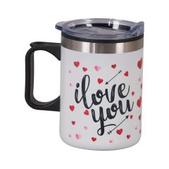 I Love You Stainless Steel Mug - Cursive