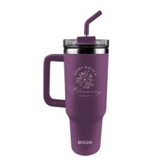 40-Ounce Stainless Steel Mug With Straw - Every Day Is A Blessing