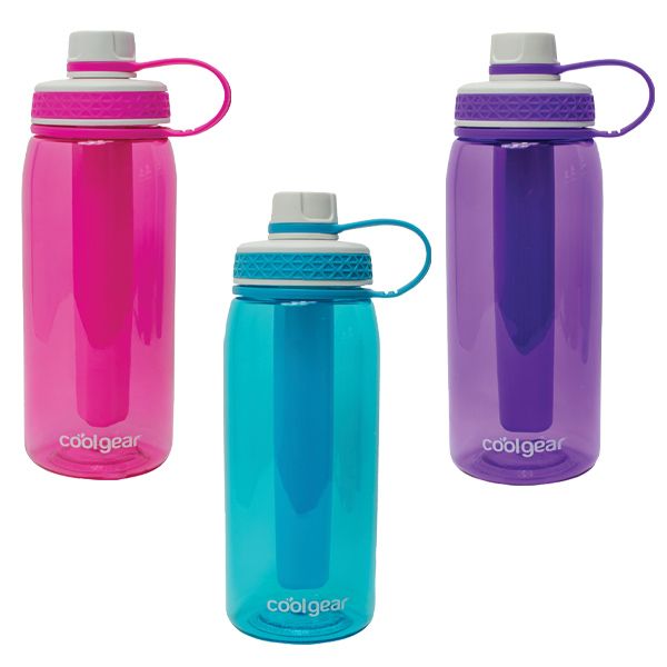 Cool Gear 4-Pack 32 oz System Chugger Bottle with Freezer Stick