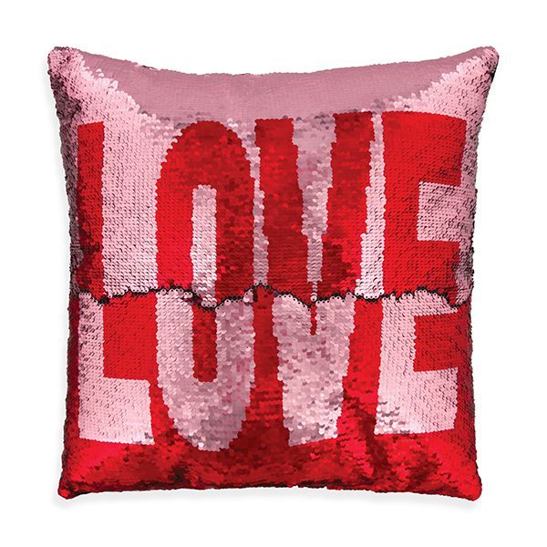 Wholesale Two-Tone Sequin Throw Pillow - Love | Kelli's Gift Shop Suppliers