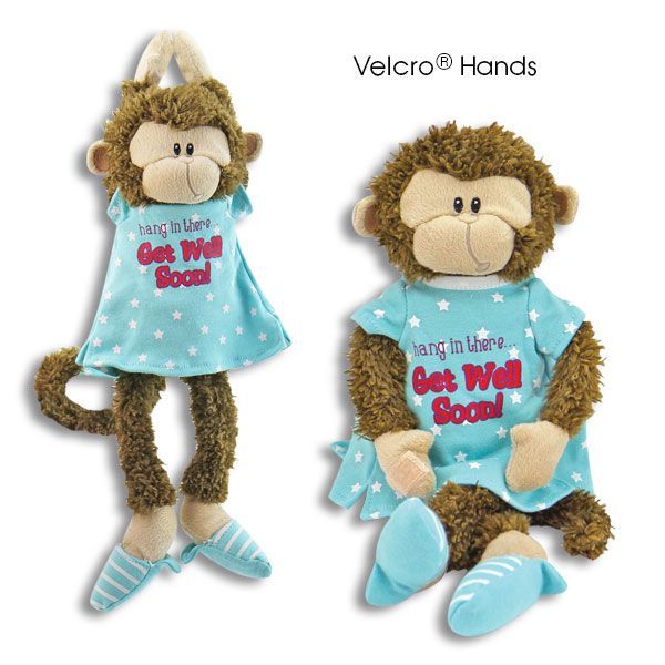 Wholesale Get Well Soon Hanging Monkey | Kelli's Gift Shop Suppliers