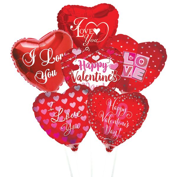 Inflated Stick Included New I Love You Trio Mini Shape Foil Balloon 