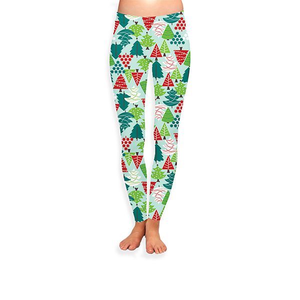 Wholesale Two Left Feet Holiday Leggings - Treemendous - Large and XL