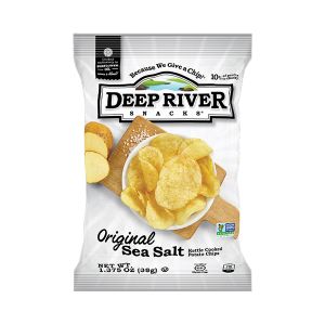 Deep River Original Sea Salt Kettle Potato Chips - Large Single Serving Size