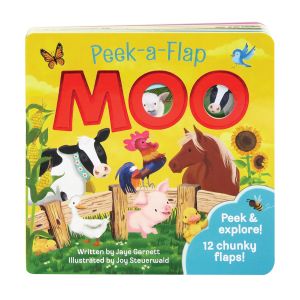 Peek-A-Flap Board Book - Moo