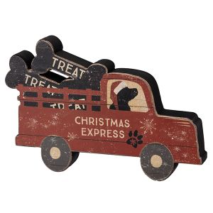 Chunky Red Truck With Dogs and Treats Shelf Sitter