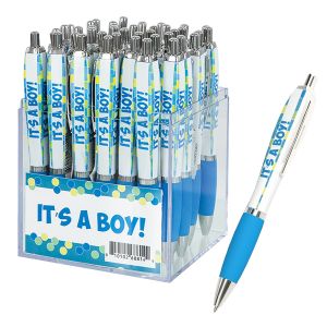 4-Sided Ballpoint Pen With Blue Grip - It's A Boy