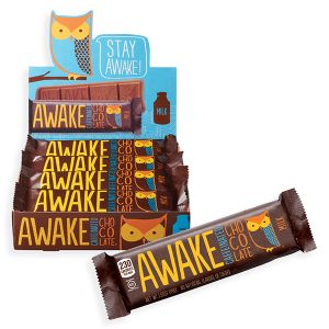 Awake Caffeinated Milk Chocolate Bars - 12ct Display Box