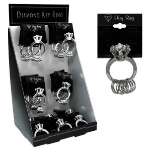 Diamond Ring Key Ring