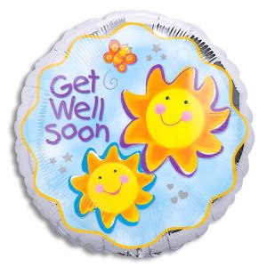 Get Well Soon Sun Foil Balloon
