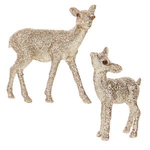 Champagne Glitter Doe and Fawn Set