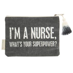 Canvas Zipper Pouch - I'm a Nurse What's Your Superpower