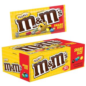 M&M's Peanut Chocolate Candies - Share Size - 24ct Display Box