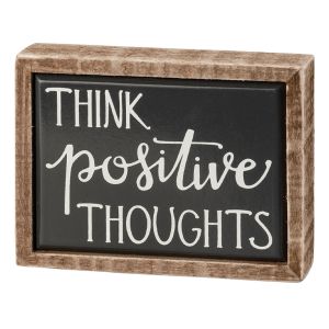 Think Positive Mini Box Sign