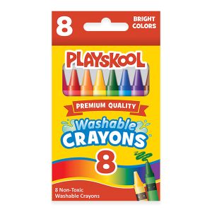 Playskool Premium Quality Washable Crayons - 8 Count