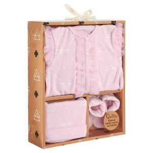 3-Piece Baby Box Set - Pink Ruffles