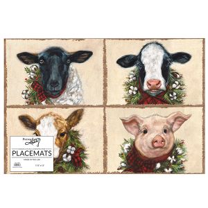 Christmas Paper Placemat Pads - Animals